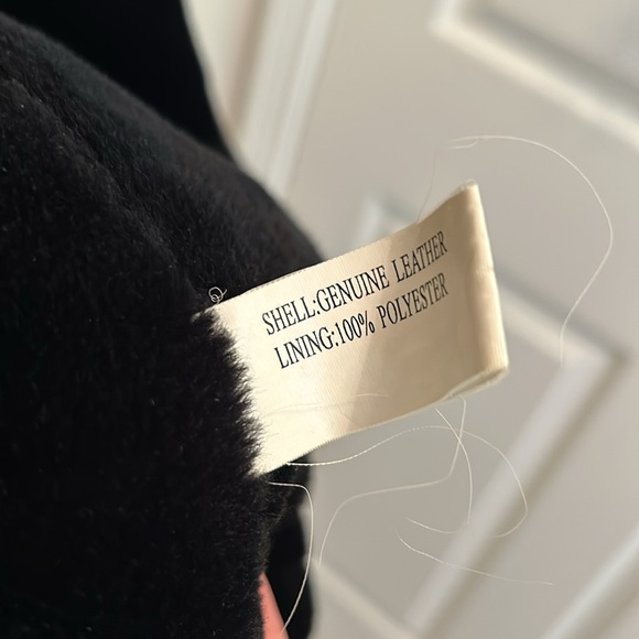 Vintage Oversized Sherpa Lined Leather Jacket | EUC | Size XL | Bomber Style - Picture 6 of 13